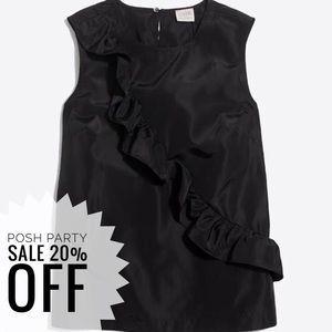 J. Crew Diagonal Ruffle-Front Tank